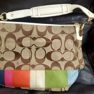 Unique authentic Coach purse. Medium sized 15 x10 inches.
